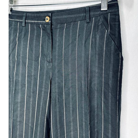 Dolce & Gabbana Mid Rise Straight Leg Gray Pinstripe Pants – Size 26 (IT 40) - Picture 3 of 5
